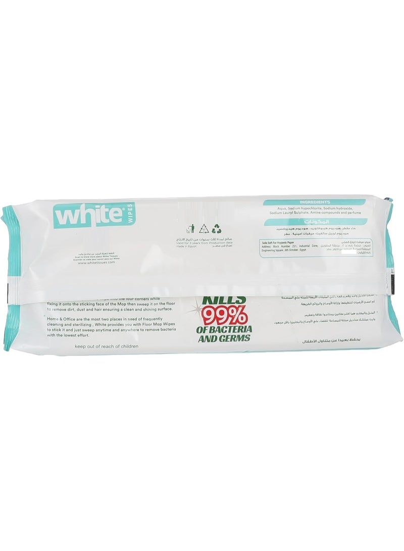 White Swift Ocean Breeze Scented Wet Floor Wipes Mop Kit Multi Surface Trap+Lock 30 Wipes - Image 5